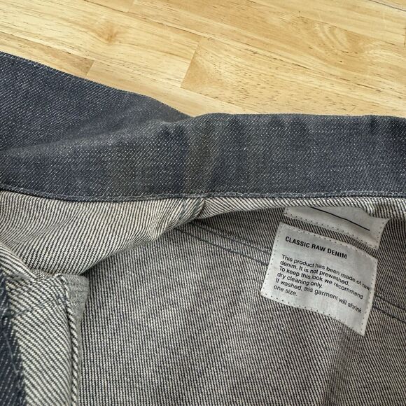 Helmut Lang Black Classic Raw Denim Jacket 1999 100% Cotton Y2k Italy 38 USA 2 - Picture 9 of 14